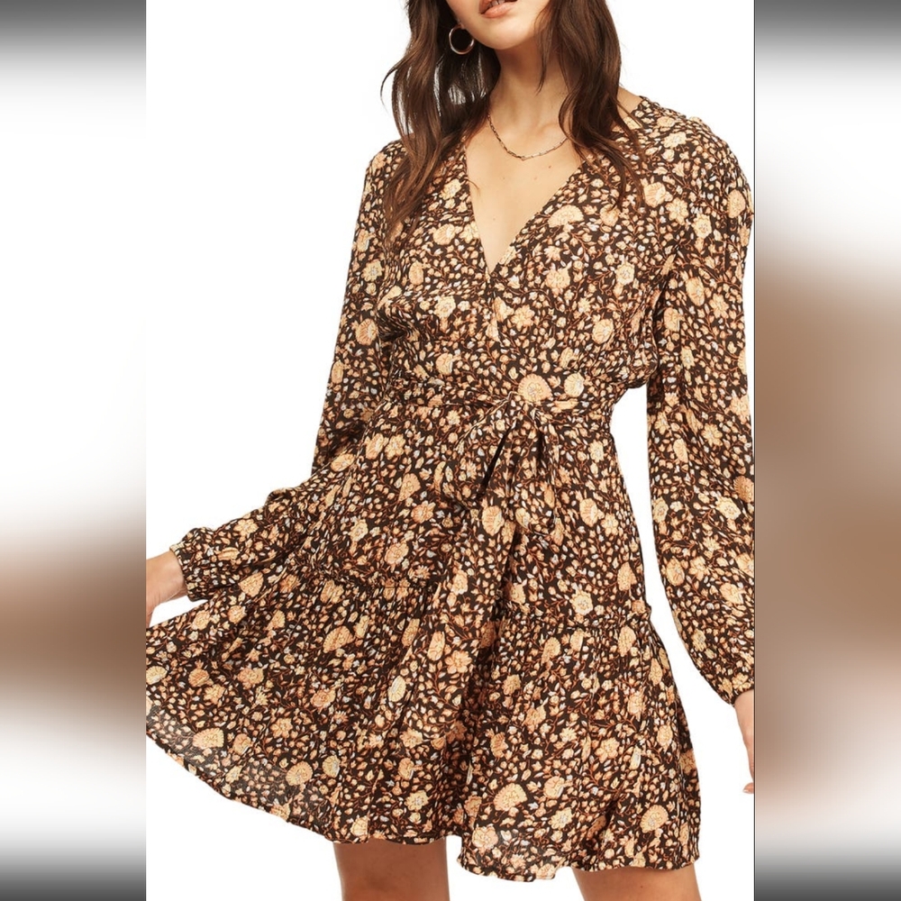 🥳HP Billabong Golden Glow Long Sleeve Dress, XS